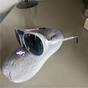 Vuarnet Frosted Gray Frames with Dark Blue Lenses